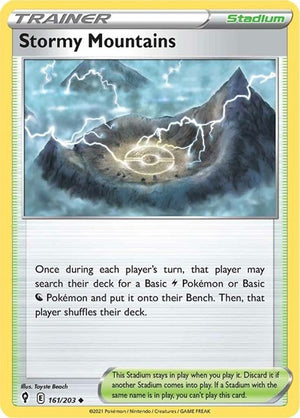 Pokemon TCG - SWSH07: Evolving Skies - Stormy Mountains - 161/203 - Reverse Holofoil