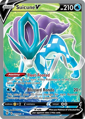 Pokemon TCG - SWSH07: Evolving Skies - Suicune V - 173/203 - Holofoil
