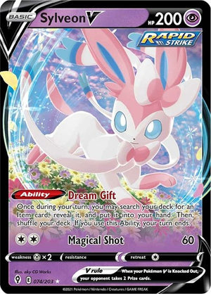 Pokemon TCG - SWSH07: Evolving Skies - Sylveon V - 074/203 - Holofoil