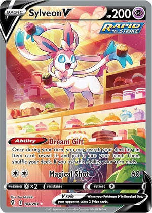 Pokemon TCG - SWSH07: Evolving Skies - Sylveon V - 184/203 - Holofoil