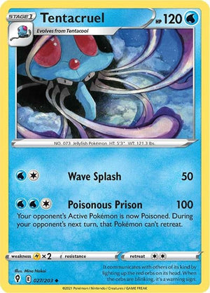 Pokemon TCG - SWSH07: Evolving Skies - Tentacruel - 027/203