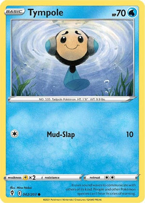 Pokemon TCG - SWSH07: Evolving Skies - Tympole - 042/203 - Reverse Holofoil