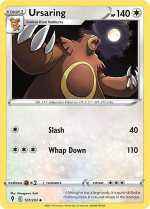 Pokemon TCG - SWSH07: Evolving Skies - Ursaring - 127/203