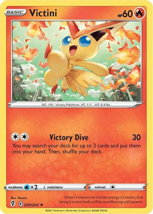 Pokemon TCG - SWSH07: Evolving Skies - Victini - 020/203 - Holofoil
