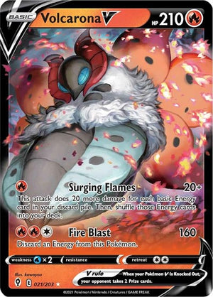 Pokemon TCG - SWSH07: Evolving Skies - Volcarona V - 021/203 - Holofoil