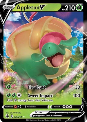 Pokemon TCG - SWSH08: Fusion Strike - Appletun V - 026/264 - Holofoil