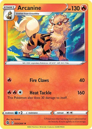 Pokemon TCG - SWSH08: Fusion Strike - Arcanine - 033/264