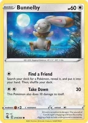 Pokemon TCG - SWSH08: Fusion Strike - Bunnelby - 214/264