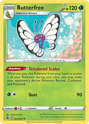 Pokemon TCG - SWSH08: Fusion Strike - Butterfree - 003/264 - Reverse Holofoil