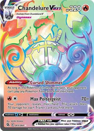 Pokemon TCG - SWSH08: Fusion Strike - Chandelure VMAX - 265/264 - Holofoil