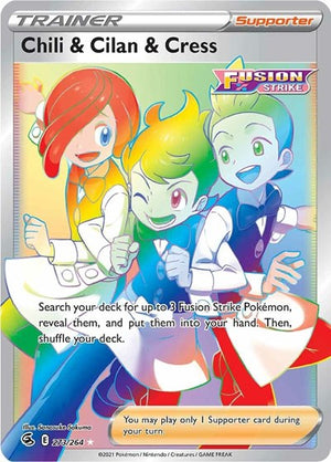Pokemon TCG - SWSH08: Fusion Strike - Chili & Cilan & Cress - 273/264 - Holofoil