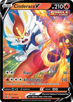 Pokemon TCG - SWSH08: Fusion Strike - Cinderace V - 044/264 - Holofoil