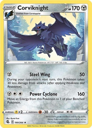 Pokemon TCG - SWSH08: Fusion Strike - Corviknight - 190/264