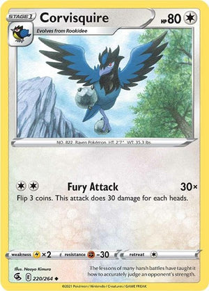 Pokemon TCG - SWSH08: Fusion Strike - Corvisquire - 220/264
