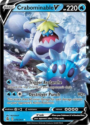 Pokemon TCG - SWSH08: Fusion Strike - Crabominable V - 076/264 - Holofoil