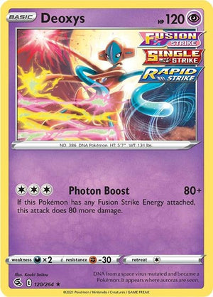 Pokemon TCG - SWSH08: Fusion Strike - Deoxys - 120/264 - Reverse Holofoil