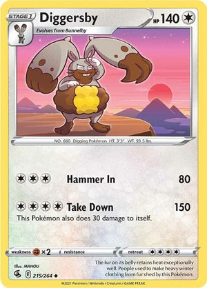 Pokemon TCG - SWSH08: Fusion Strike - Diggersby - 215/264