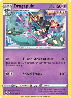 Pokemon TCG - SWSH08: Fusion Strike - Dragapult - 130/264 - Holofoil