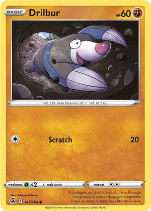 Pokemon TCG - SWSH08: Fusion Strike - Drilbur - 147/264
