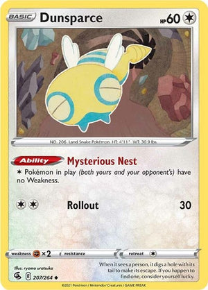 Pokemon TCG - SWSH08: Fusion Strike - Dunsparce - 207/264
