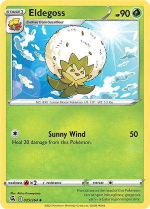 Pokemon TCG - SWSH08: Fusion Strike - Eldegoss - 025/264 - Reverse Holofoil