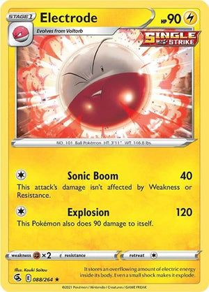 Pokemon TCG - SWSH08: Fusion Strike - Electrode - 088/264