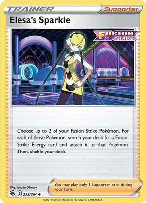 Pokemon TCG - SWSH08: Fusion Strike - Elesa's Sparkle - 233/264 - Reverse Holofoil