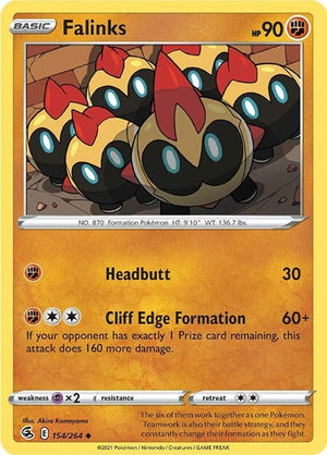 Pokemon TCG - SWSH08: Fusion Strike - Falinks - 154/264 - Reverse Holofoil