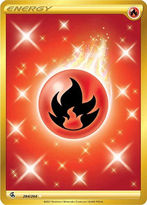 Pokemon TCG - SWSH08: Fusion Strike - Fire Energy - 284/264 - Holofoil