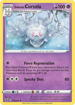 Pokemon TCG - SWSH08: Fusion Strike - Galarian Cursola - 118/264