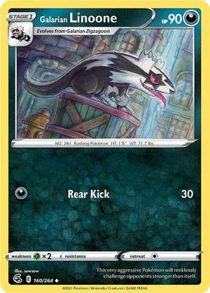 Pokemon TCG - SWSH08: Fusion Strike - Galarian Linoone - 160/264 - Reverse Holofoil