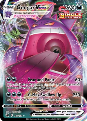 Pokemon TCG - SWSH08: Fusion Strike - Gengar VMAX - 157/264 - Holofoil