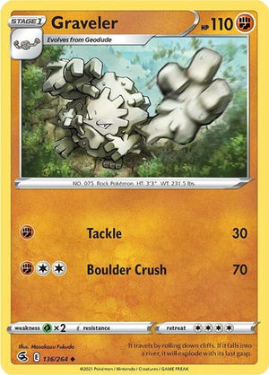 Pokemon TCG - SWSH08: Fusion Strike - Graveler - 136/264