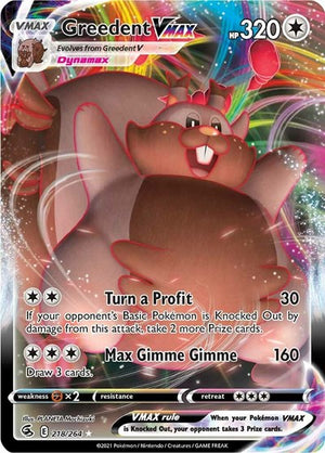 Pokemon TCG - SWSH08: Fusion Strike - Greedent VMAX - 218/264 - Holofoil
