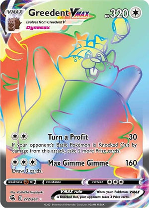 Pokemon TCG - SWSH08: Fusion Strike - Greedent VMAX - 272/264 - Holofoil