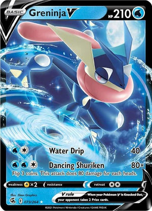 Pokemon TCG - SWSH08: Fusion Strike - Greninja V - 073/264 - Holofoil