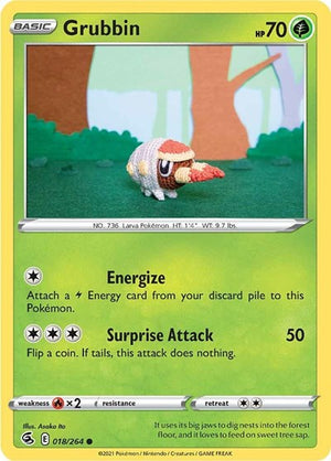 Pokemon TCG - SWSH08: Fusion Strike - Grubbin - 018/264