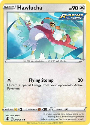 Pokemon TCG - SWSH08: Fusion Strike - Hawlucha - 216/264