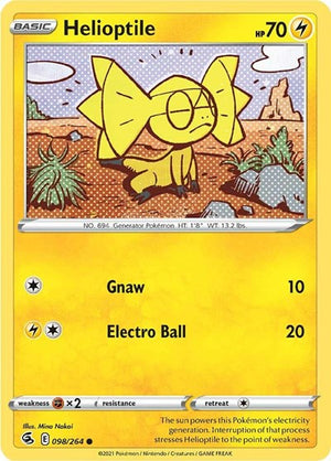 Pokemon TCG - SWSH08: Fusion Strike - Helioptile - 098/264