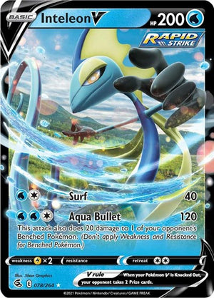 Pokemon TCG - SWSH08: Fusion Strike - Inteleon V - 078/264 - Holofoil