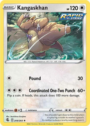 Pokemon TCG - SWSH08: Fusion Strike - Kangaskhan - 204/264 - Reverse Holofoil