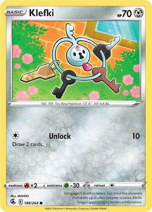 Pokemon TCG - SWSH08: Fusion Strike - Klefki - 186/264 - Reverse Holofoil