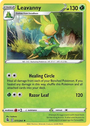 Pokemon TCG - SWSH08: Fusion Strike - Leavanny - 011/264 - Reverse Holofoil