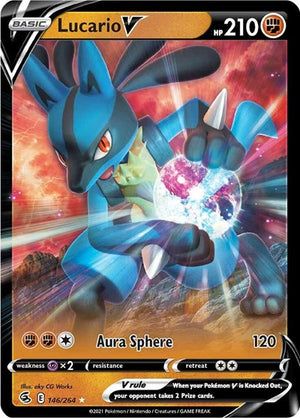 Pokemon TCG - SWSH08: Fusion Strike - Lucario V - 146/264 - Holofoil