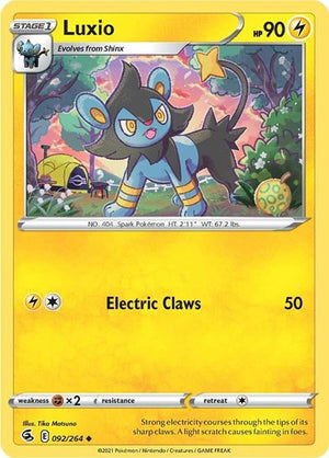 Pokemon TCG - SWSH08: Fusion Strike - Luxio - 092/264