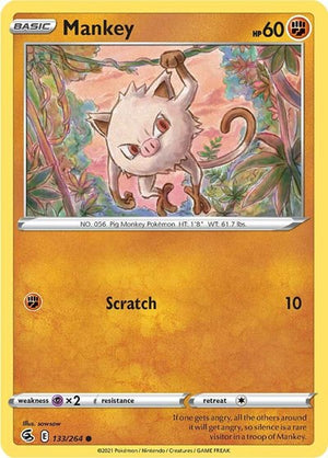 Pokemon TCG - SWSH08: Fusion Strike - Mankey - 133/264