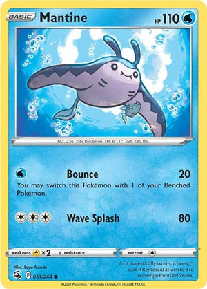 Pokemon TCG - SWSH08: Fusion Strike - Mantine - 061/264