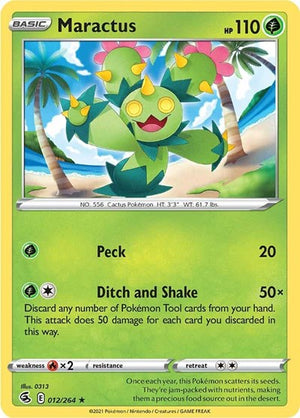 Pokemon TCG - SWSH08: Fusion Strike - Maractus - 012/264 - Reverse Holofoil