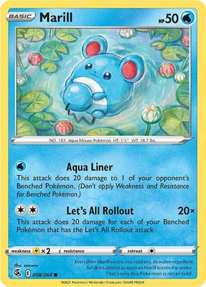 Pokemon TCG - SWSH08: Fusion Strike - Marill - 058/264
