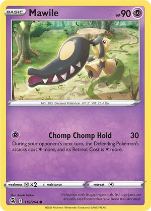 Pokemon TCG - SWSH08: Fusion Strike - Mawile - 119/264 - Reverse Holofoil